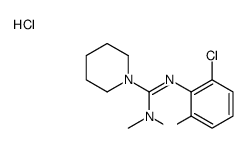 N'-(2,6-dichlorophenyl)-N,N-dimethylpiperidine-1-carboximidamide,hydrochloride Structure