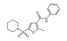 2-methyl-N-phenyl-5-(piperidin-1-ylsulfonyl)furan-3-carboxamide Structure