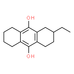 2-Ethyl-1,2,3,4,5,6,7,8-octahydroanthracene-9,10-diol structure