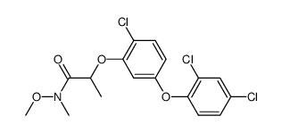 2-[2-Chloro-5-(2,4-dichloro-phenoxy)-phenoxy]-N-methoxy-N-methyl-propionamide结构式