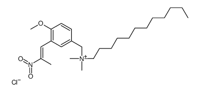 dodecyl-[[4-methoxy-3-[(Z)-2-nitroprop-1-enyl]phenyl]methyl]-dimethylazanium,chloride Structure