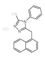 3H-1,2,4-Triazole-3-thione,2,4-dihydro-5-(1-naphthalenylmethyl)-4-phenyl-, hydrochloride (1:1) structure