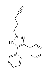 3-[(4,5-diphenyl-1H-imidazol-2-yl)sulfanyl]propanenitrile结构式