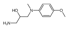 1-amino-3-((4-methoxyphenyl)(methyl)amino)propan-2-ol结构式