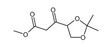 3-(2,2-dimethyl-[1,3]dioxolan-4-yl)-3-oxo-propionic acid methyl ester结构式