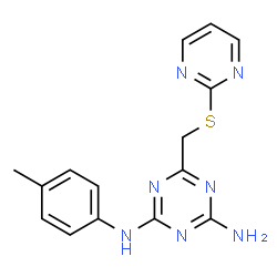 N-(4-methylphenyl)-6-[(pyrimidin-2-ylsulfanyl)methyl]-1,3,5-triazine-2,4-diamine picture