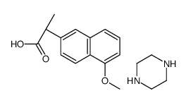 (S)-6-methoxy-α-methylnaphthalene-2-acetic acid, compound with piperazine (2:1)结构式