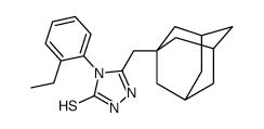 3-(1-adamantylmethyl)-4-(2-ethylphenyl)-1H-1,2,4-triazole-5-thione结构式