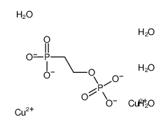 dicopper,2-phosphonatoethyl phosphate,tetrahydrate Structure