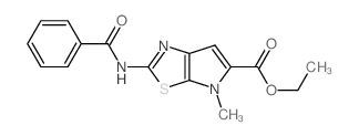 Ethyl 2-(benzoylamino)-4-methyl-4H-pyrrolo[3,2-d][1,3]thiazole-5-carboxylate结构式