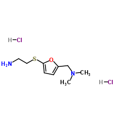 2-(((5-((Dimethylamino)methyl)furan-2-yl)methyl)thio)ethan-1-amine dihydrochloride structure