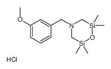 4-[(3-methoxyphenyl)methyl]-2,2,6,6-tetramethyl-1,4,2,6-oxazadisilinane,hydrochloride结构式