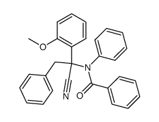 N-(1-cyano-1-(2-methoxyphenyl)-2-phenylethyl)-N-phenylbenzamide结构式