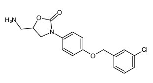 5-(aminomethyl)-3-[4-[(3-chlorophenyl)methoxy]phenyl]-1,3-oxazolidin-2-one Structure