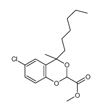 methyl 6-chloro-4-hexyl-4-methyl-1,3-benzodioxine-2-carboxylate Structure