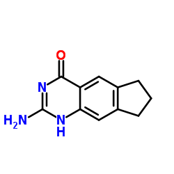 4H-Cyclopenta[g]quinazolin-4-one, 2-amino-1,6,7,8-tetrahydro- Structure