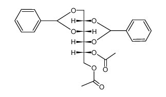 1-O,3-O:2-O,4-O-Bis(phenylmethylene)-D-glucitol 5,6-diacetate Structure