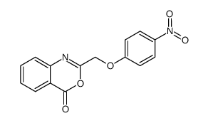 2-(4-nitro-phenoxymethyl)-benzo[d][1,3]oxazin-4-one结构式