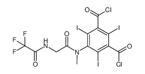 2,4,6-Triiodo-5-{methyl[2-(2,2,2-trifluoroacetylamino)-acetyl]amino}-isophthalic acid dichloride结构式