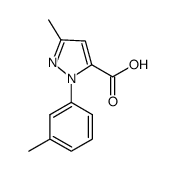 1-(3-methylphenyl)-3-methyl-1H-pyrazole-5-carboxylic acid Structure