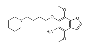 4,7-dimethoxy-6-(4-(piperidin-1-yl)butoxy)benzofuran-5-amine结构式