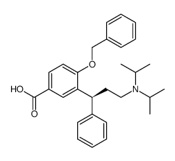 (S)-4-(benzyloxy)-3-(3-(diisopropylamino)-1-phenylpropyl)benzoic acid结构式