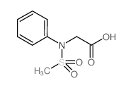 N-(Methylsulfonyl)-N-phenylglycine结构式