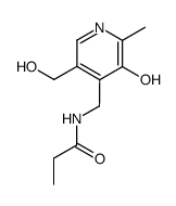 Propanamide, N-[[3-hydroxy-5-(hydroxymethyl)-2-methyl-4-pyridinyl]methyl]- (9CI) Structure