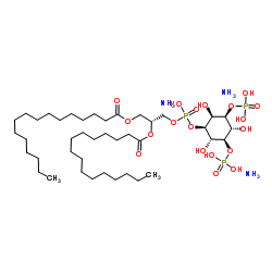 1,2-dihexanoyl-sn-glycero-3-phospho-(1'-Myo-inositol-3',5'-bisphosphate) (amMonium salt) structure