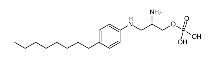 (S)-phosphoric acid Mono-[2-amino-3-(4-octyl-phenylamino)-propyl] ester Structure