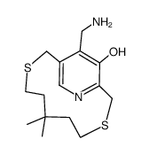 (+/-)-15-aminomethyl-14-hydroxy-5,5-dimethyl-2,8-dithia[9](2,5)pyridophane Structure