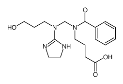 4-[benzoyl-[[4,5-dihydro-1H-imidazol-2-yl(3-hydroxypropyl)amino]methyl]amino]butanoic acid Structure