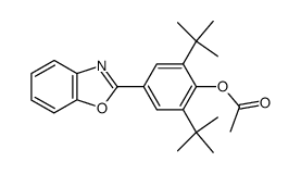 2-(4-acetoxy-3,5-di-tert-butylphenyl)benzoxazole Structure