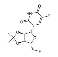 5'-deoxy-5'-fluoro-2',3'-O-isopropylidene-5-fluorouridine结构式