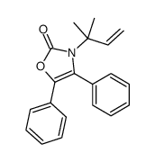 3-(2-methylbut-3-en-2-yl)-4,5-diphenyl-1,3-oxazol-2-one结构式