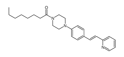 1-[4-[4-(2-pyridin-2-ylethenyl)phenyl]piperazin-1-yl]octan-1-one Structure