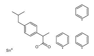 triphenylstannyl 2-[4-(2-methylpropyl)phenyl]propanoate Structure