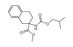 2-isobutoxycarbonylamino-1,2,3,4-tetrahydro-naphthalene-2-carboxylic acid methyl ester结构式