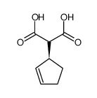 (S)-2-Cyclopent-2-enyl-malonic acid结构式