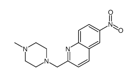2-[(4-甲基-1-哌嗪)甲基]-6-硝基喹啉结构式