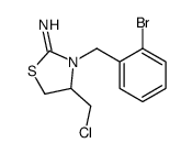 3-[(2-bromophenyl)methyl]-4-(chloromethyl)-1,3-thiazolidin-2-imine Structure