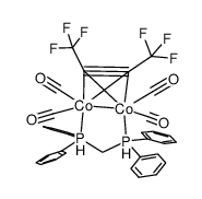 {Co2(μ-CF3CCCF3)(CO)4(μ-dppm)}结构式