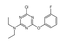 4-chloro-N,N-diethyl-6-(3-fluorophenoxy)-1,3,5-triazin-2-amine结构式