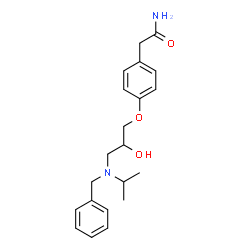 4-[2-hydroxy-3-[benzyl(isopropyl)amino]propoxy]phenylacetamide structure