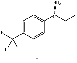 (R)-1-(4-(三氟甲基)苯基)丙-1-胺盐酸盐结构式