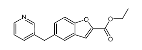 5-(3-pyridylmethyl)benzofuran-2-carboxylic acid ethyl ester Structure