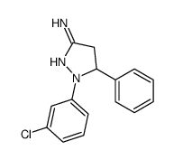 2-(3-chlorophenyl)-3-phenyl-3,4-dihydropyrazol-5-amine结构式