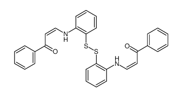 N,N'-bis-(β-benzoylvinyl)-2,2'-dithiodianiline Structure