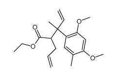 ethyl 2-allyl-3-(2,4-dimethoxy-5-methylphenyl)-3-methylpent-4-enoate Structure