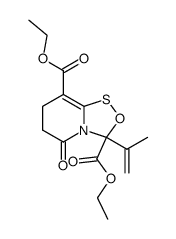 diethyl 6,7-dihydro-3-isopropenyl-5-oxo-3H,5H-<1,2,4>oxathiazolo<4,3-a>pyridine-3,8-dicarboxylate Structure